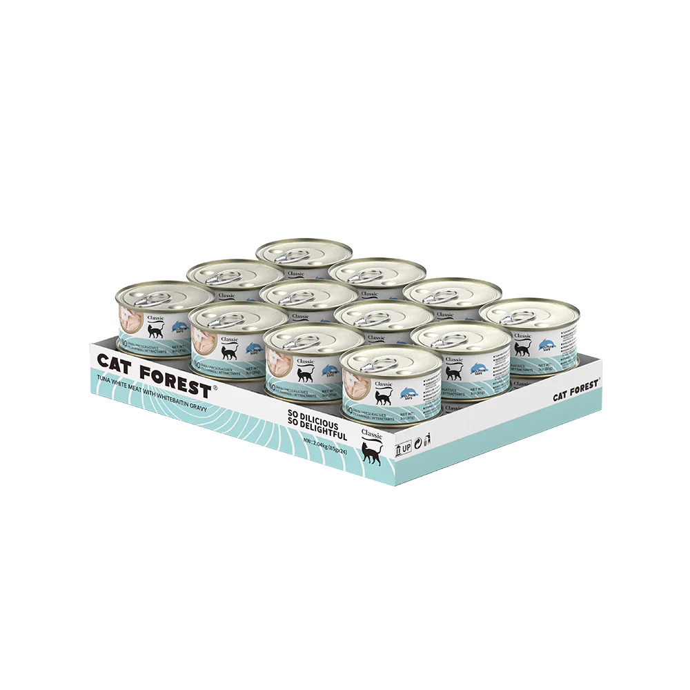 CAT FOREST Classic Tuna White Meat with Whitebait in Gravy Canned Cat Food - Image 13