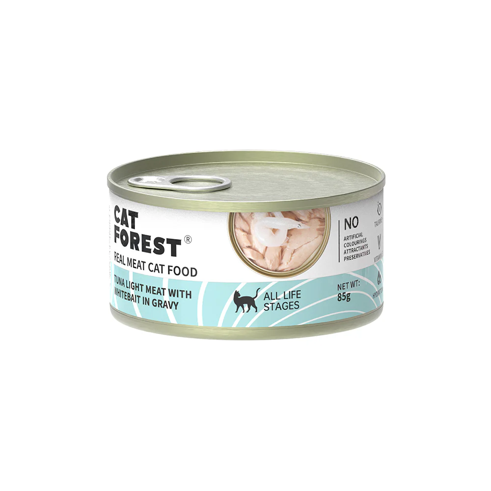 CAT FOREST Classic Tuna White Meat with Whitebait in Gravy Canned Cat Food - Image 3