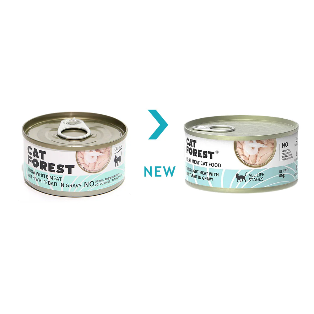 CAT FOREST Classic Tuna White Meat with Whitebait in Gravy Canned Cat Food - Image 4