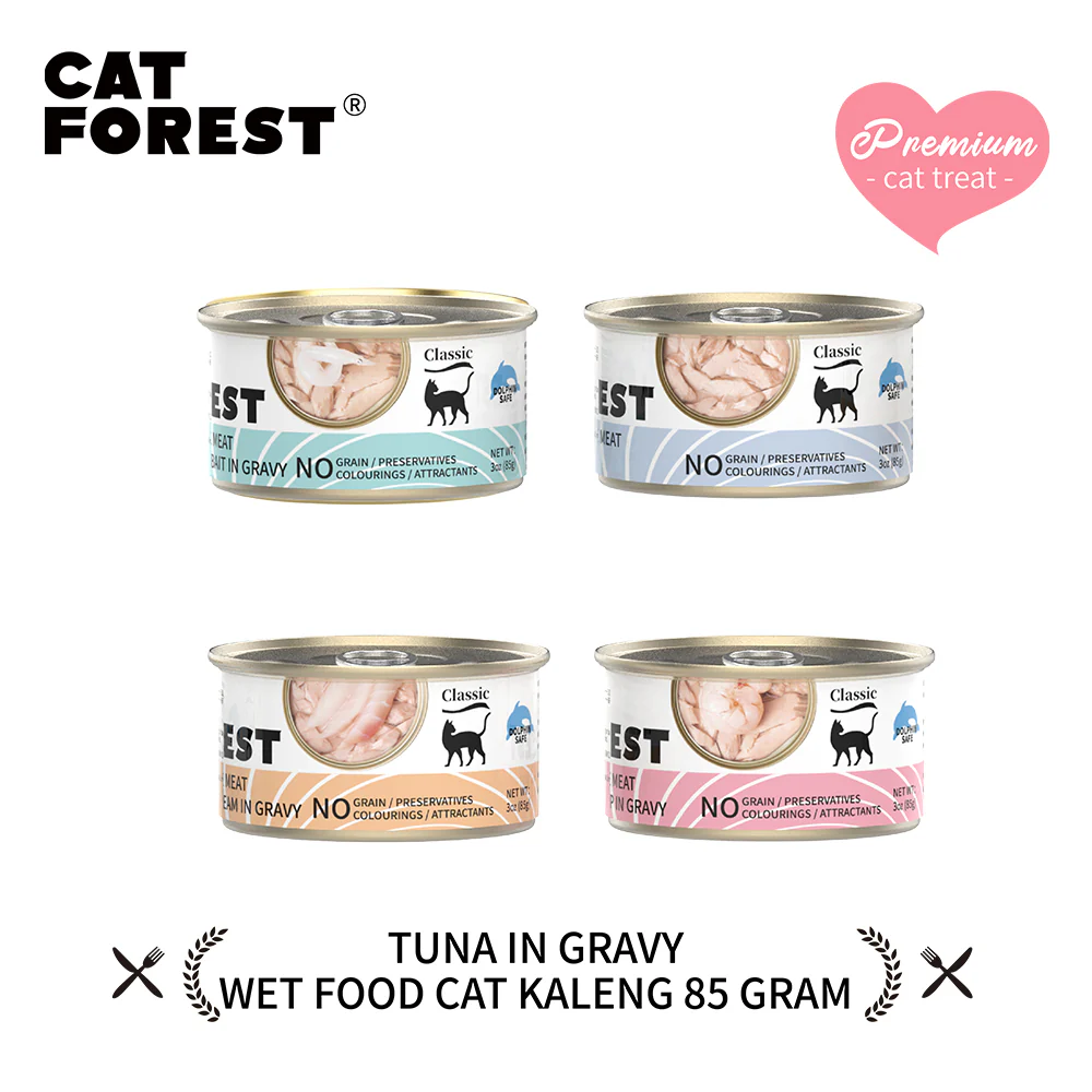 CAT FOREST Classic Tuna White Meat with Whitebait in Gravy Canned Cat Food - Image 5