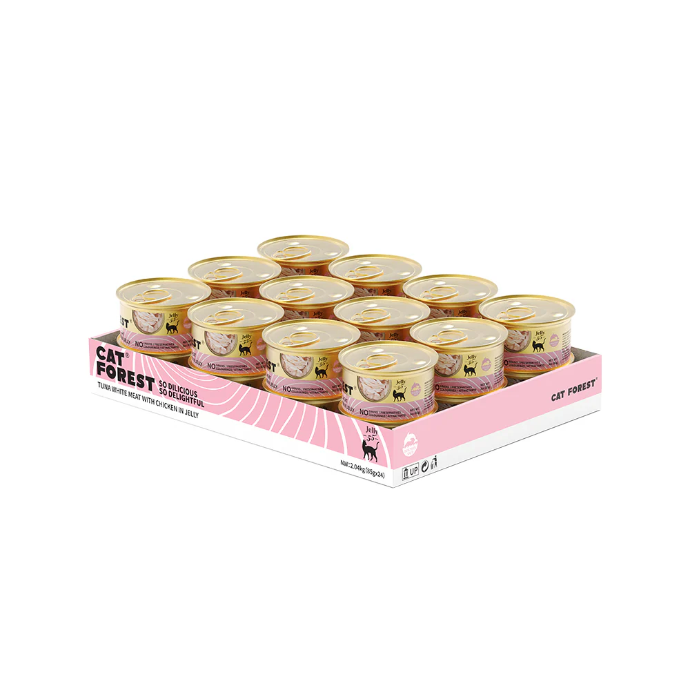 CAT FOREST Premium Tuna White Meat with Chicken in Jelly Canned Cat Food - Image 12