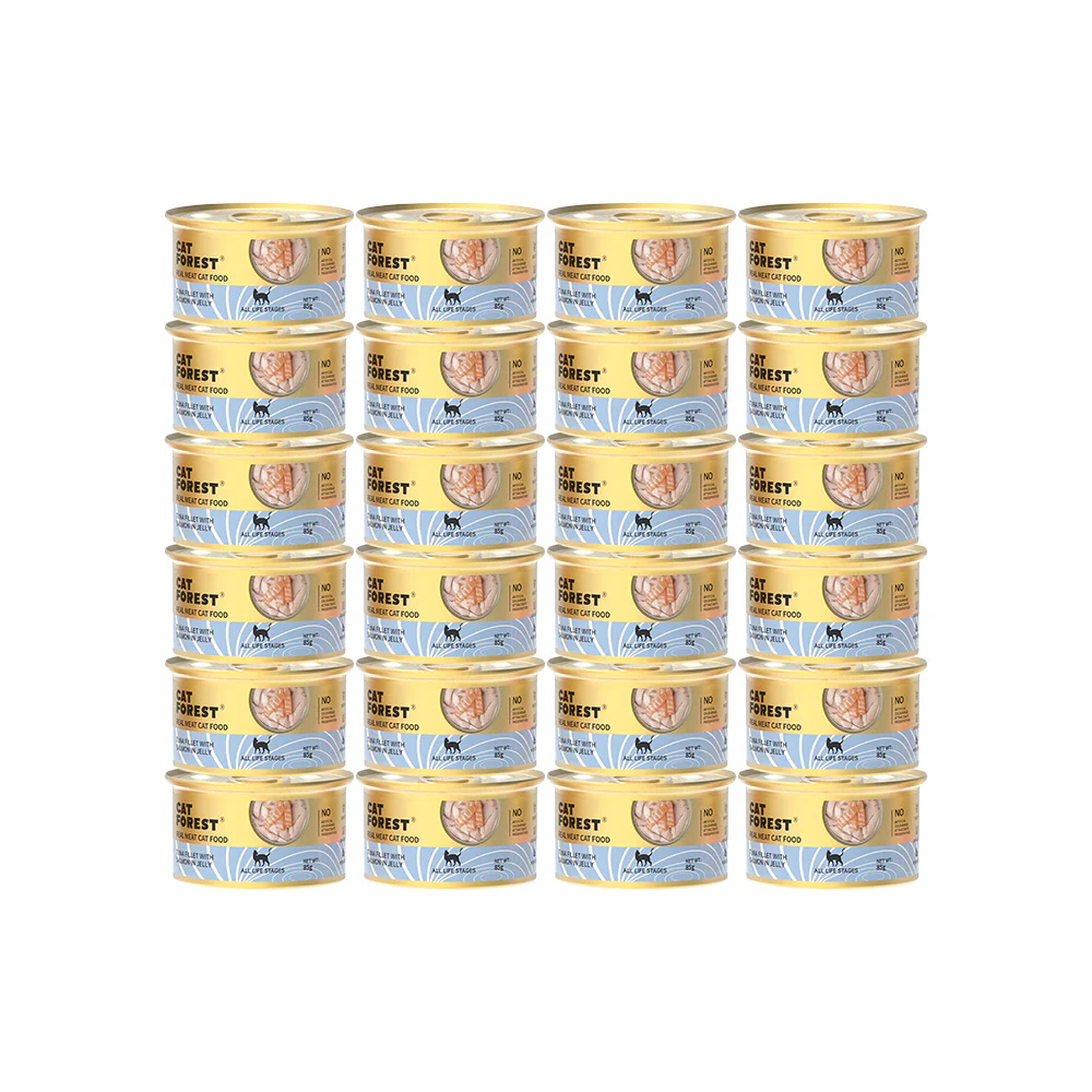 CAT FOREST Premium Tuna White Meat with Salmon in Jelly Canned Cat Food - Image 14