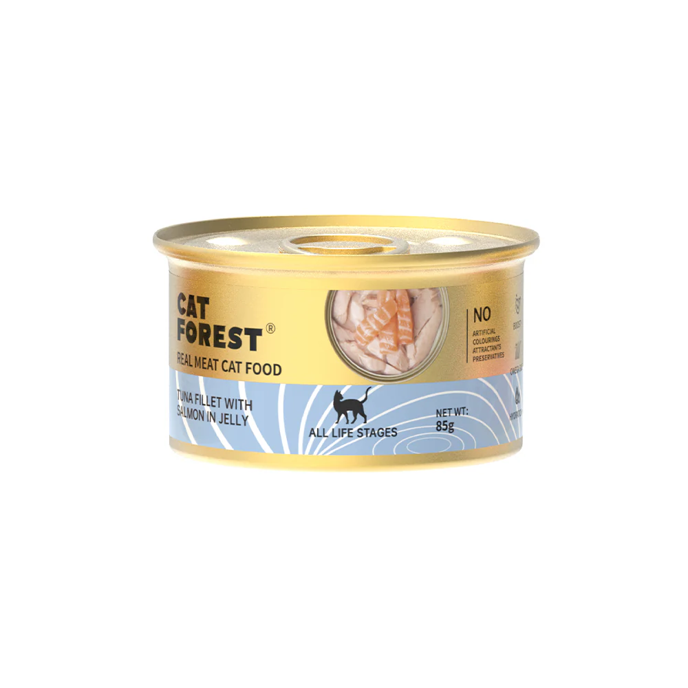 CAT FOREST Premium Tuna White Meat with Salmon in Jelly Canned Cat Food - Image 6