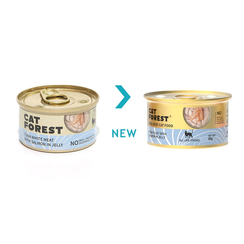 CAT FOREST Premium Tuna White Meat with Salmon in Jelly Canned Cat Food - Image 7