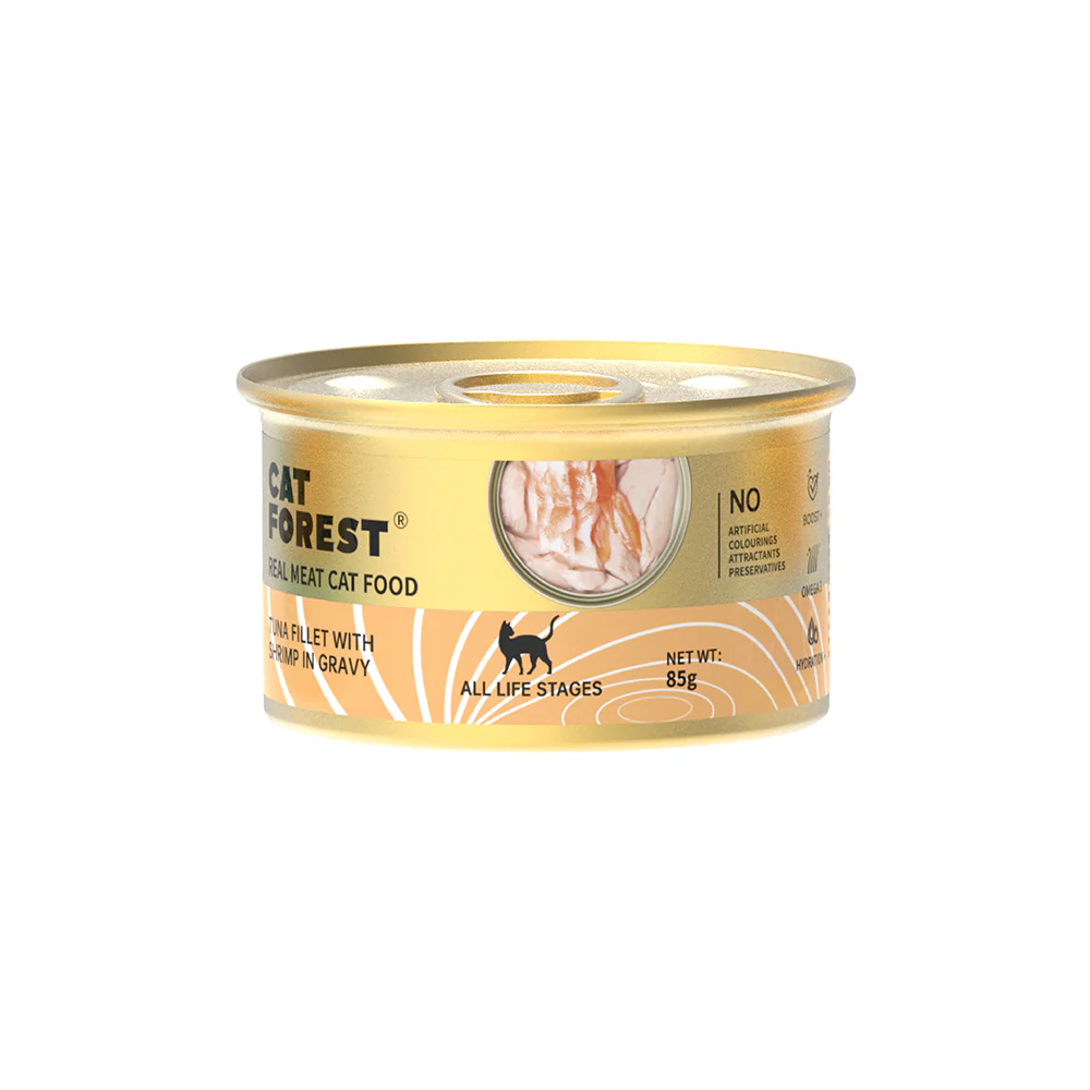 CAT FOREST Premium Tuna White Meat with Shrimp in Gravy Canned Cat Food - Image 3