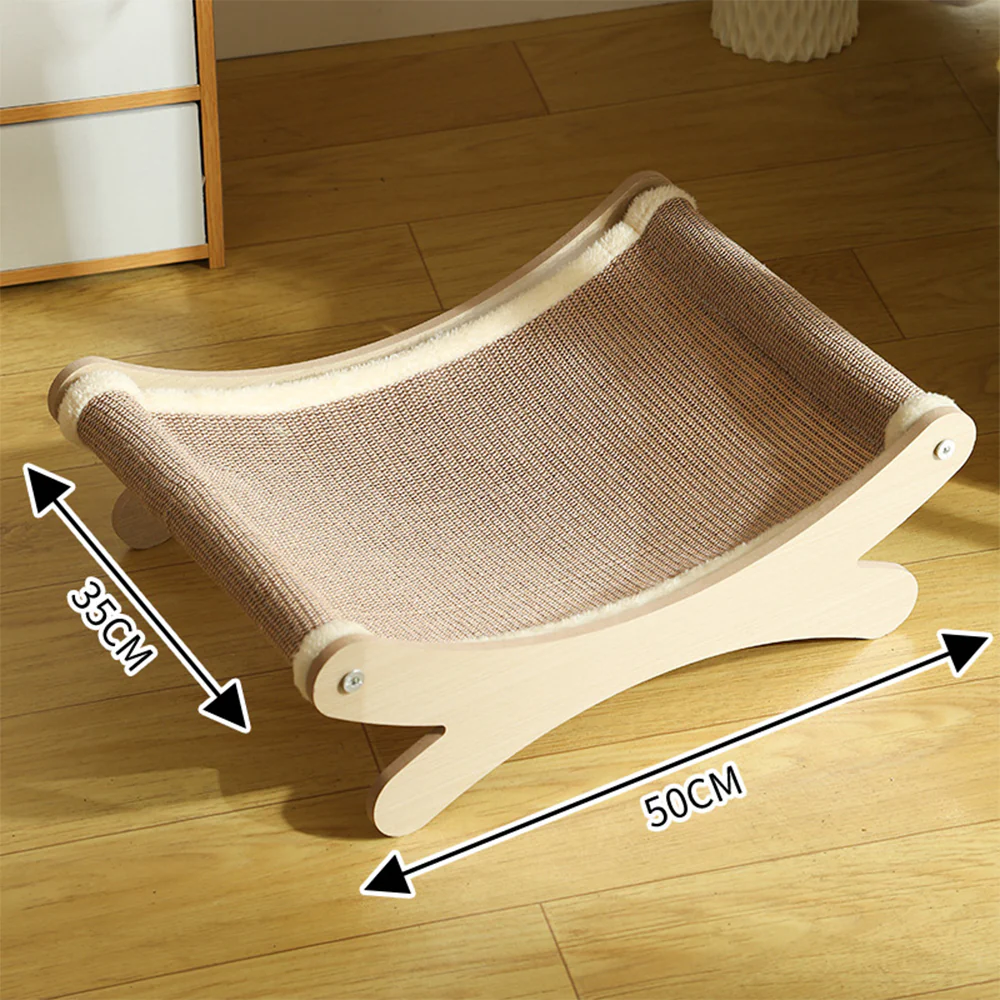 Cat Hammock Bed Wooden Frame Rocking - Image 4