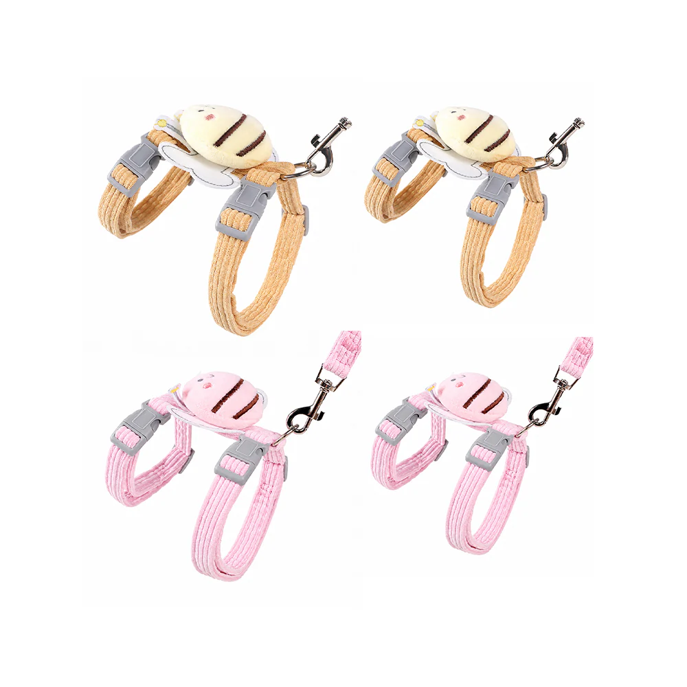 Cat Harness & Leash Set – Escape-Proof Adjustable Design | Yellow & Pink