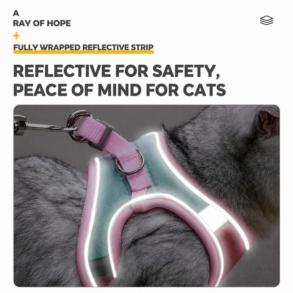 Pet Harness & Leash Set | Escape Proof Reflective | Cats, Dogs, Rabbits & More - Image 5