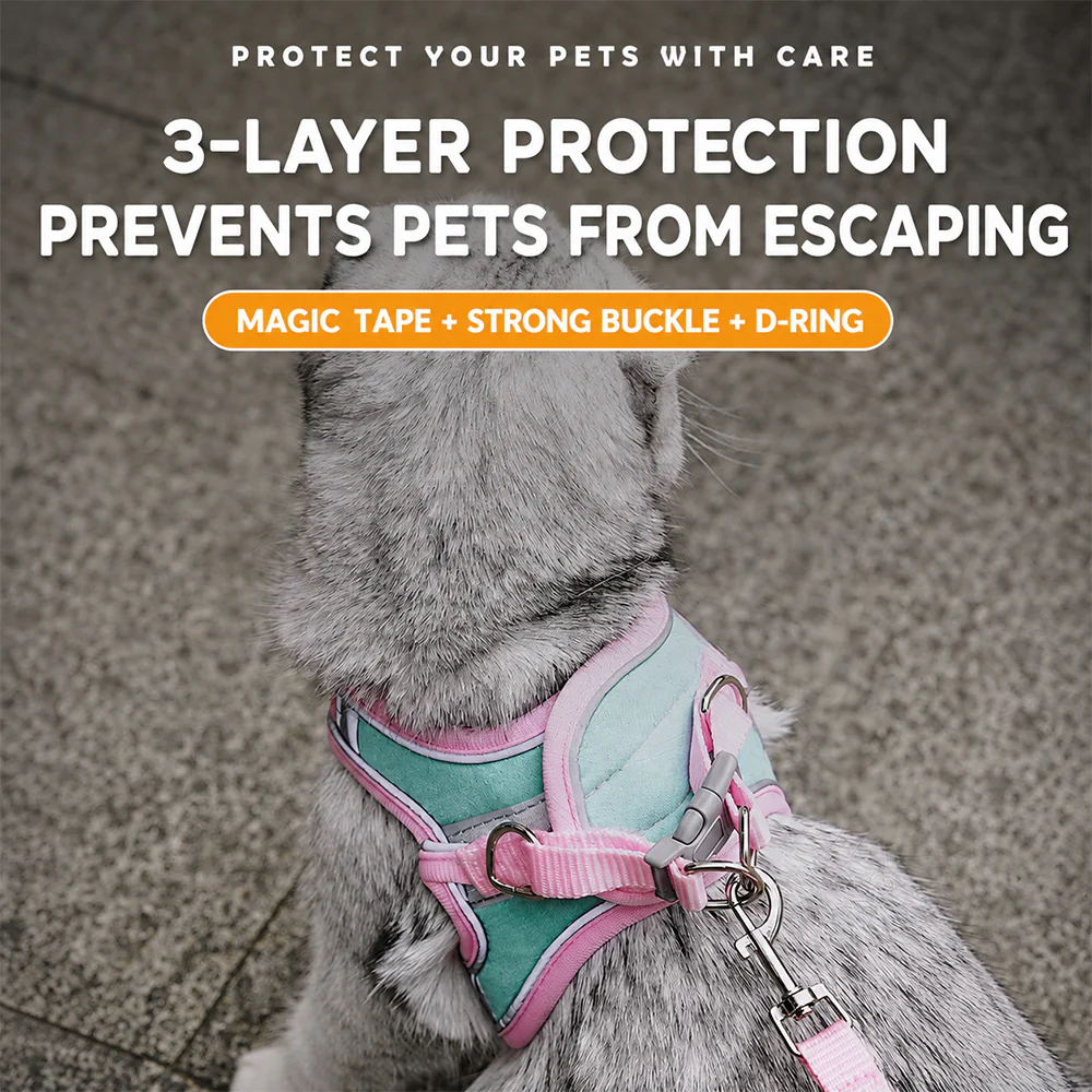 Pet Harness & Leash Set | Escape Proof Reflective | Cats, Dogs, Rabbits & More - Image 6