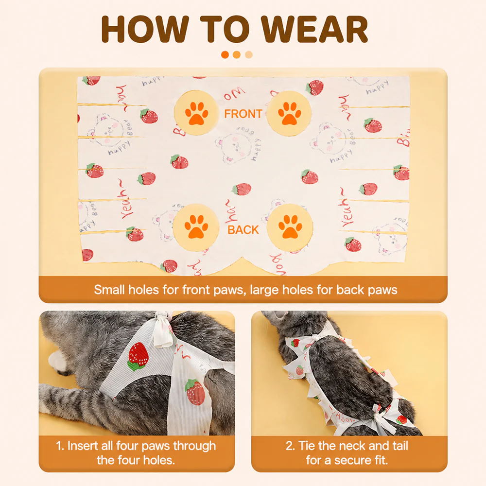 Cat Recovery Suit – Post-Surgery Protective Clothing for Cats (S/M/L) - Image 3