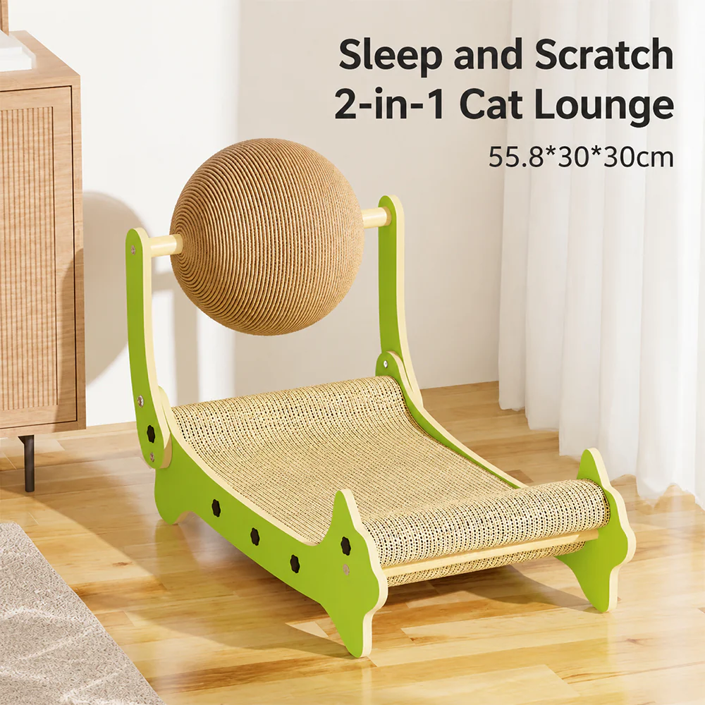 Cat Scratcher Lounger with Bed - Image 10