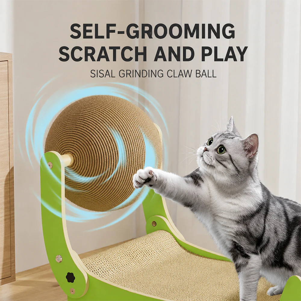 Cat Scratcher Lounger with Bed - Image 11