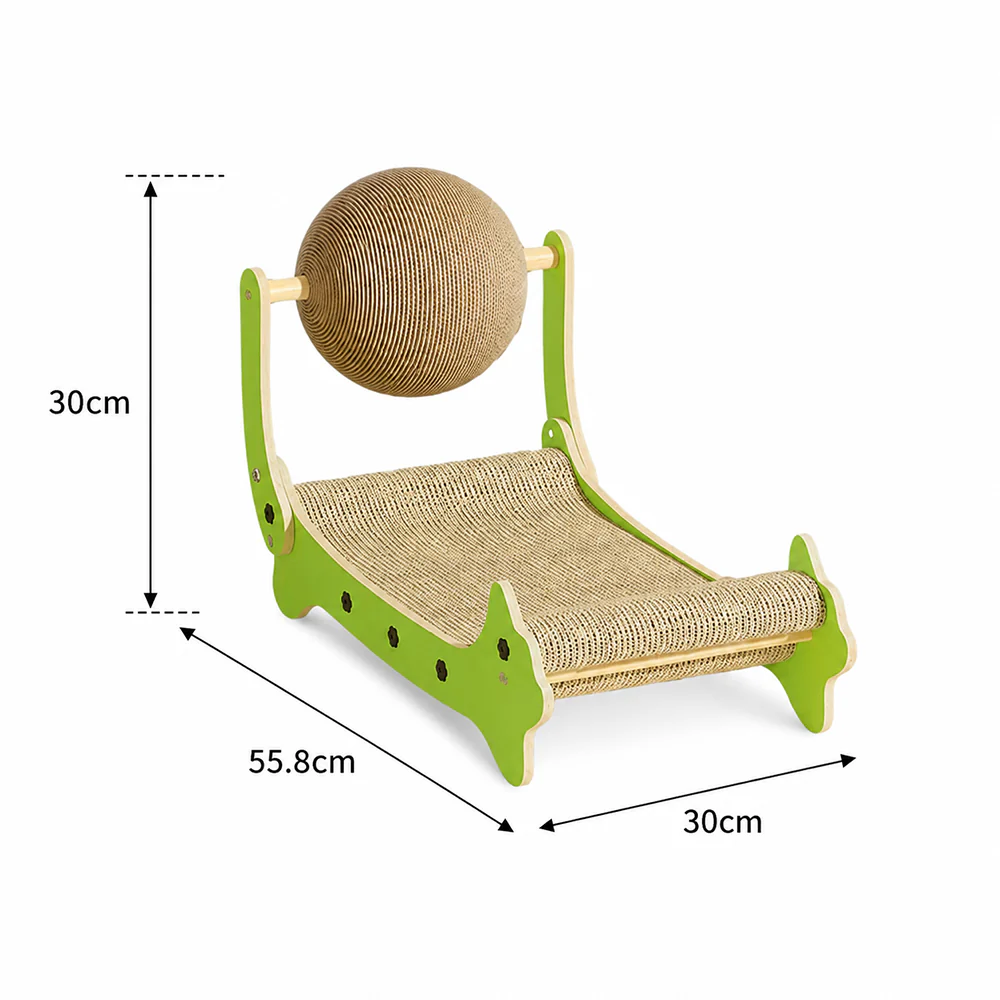 Cat Scratcher Lounger with Bed - Image 12