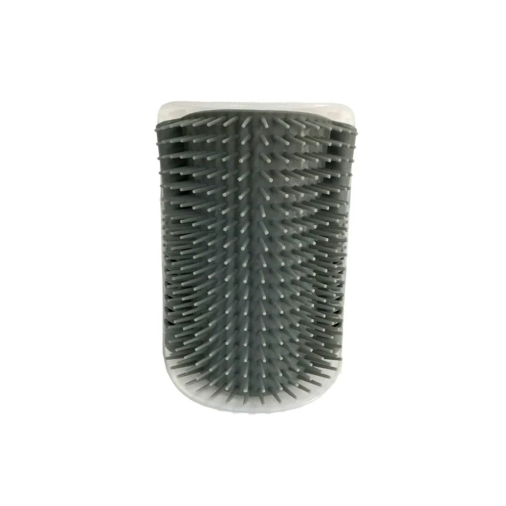 Cat Self GroomerWall Corner Massage Comb Grooming Brush - Grey
