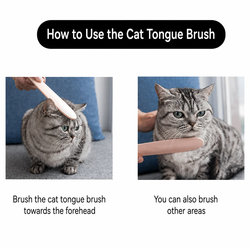 Cat Tongue Brush – Grooming, Deshedding & Massage Comb - Image 7