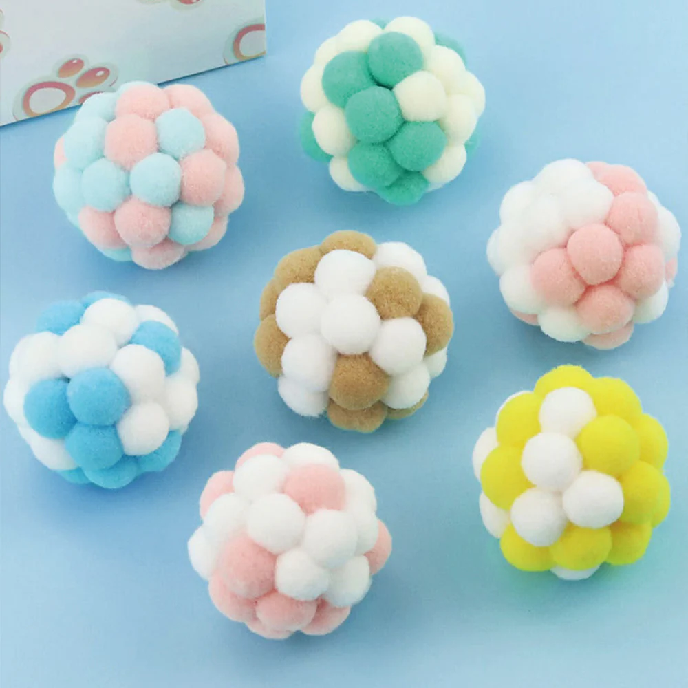 Cat Toy Balls – Interactive Self-Play Chew Toy Set (6 Pack, Random Colour) - Image 11