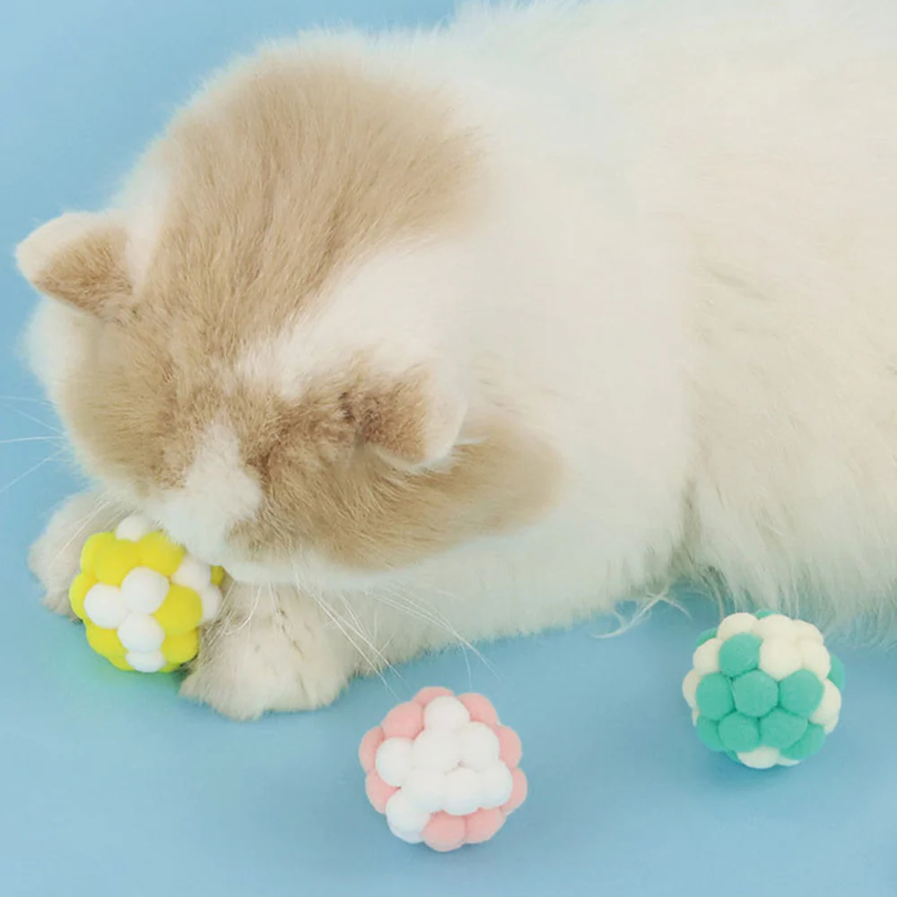 Cat Toy Balls – Interactive Self-Play Chew Toy Set (6 Pack, Random Colour) - Image 5