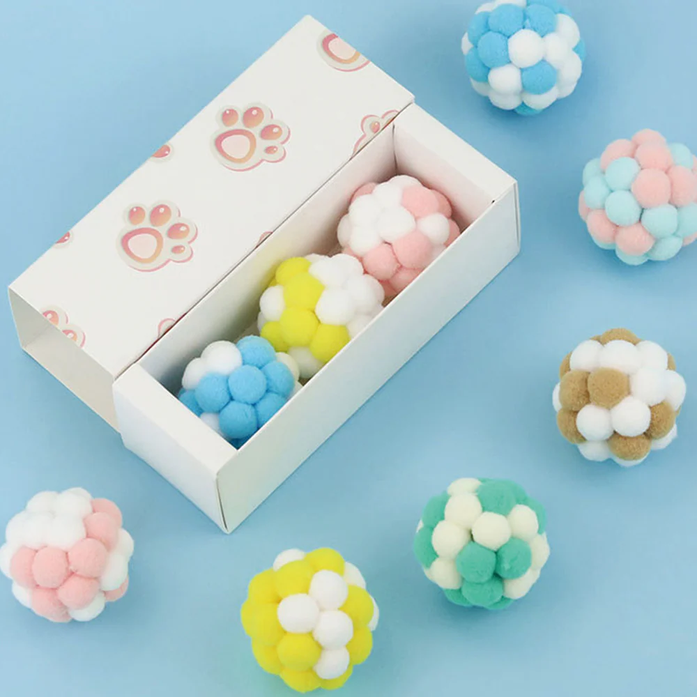 Cat Toy Balls – Interactive Self-Play Chew Toy Set (6 Pack, Random Colour) - Image 6