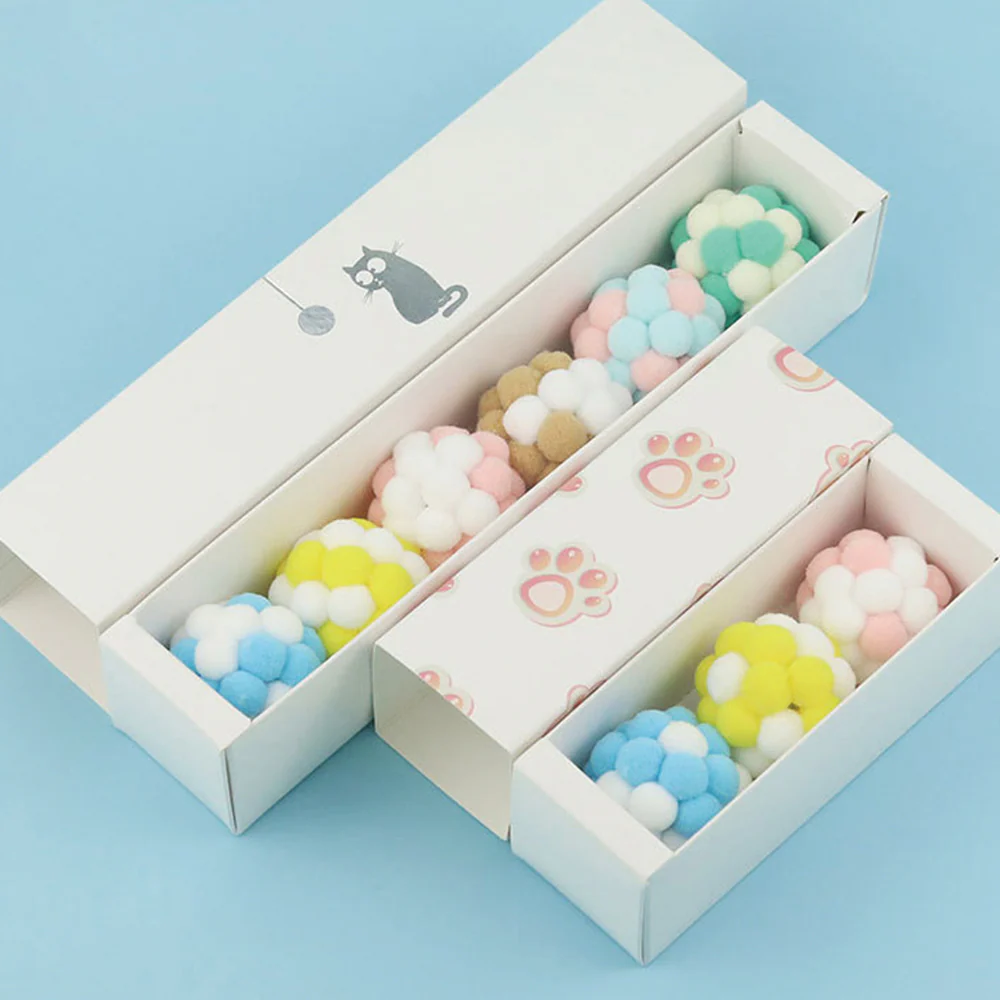 Cat Toy Balls – Interactive Self-Play Chew Toy Set (6 Pack, Random Colour) - Image 8