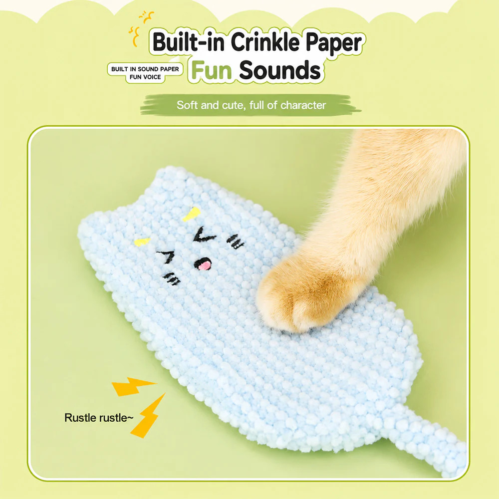 Cat Toy Plush Crinkle Sound Interactive Chew Toy - Image 6
