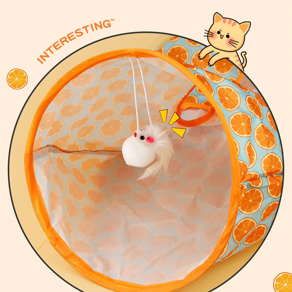Cat Tunnel Toy – Foldable Crinkle Interactive Multi-Hole Play Tunnel - Image 5