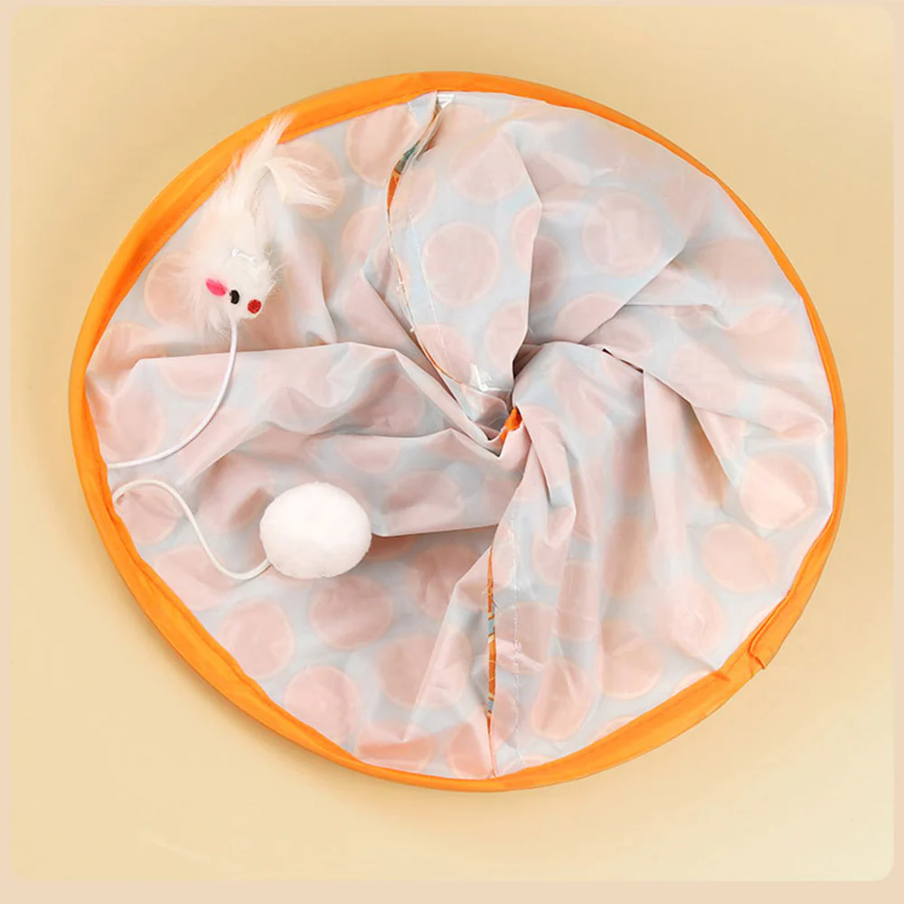 Cat Tunnel Toy – Foldable Crinkle Interactive Multi-Hole Play Tunnel - Image 7