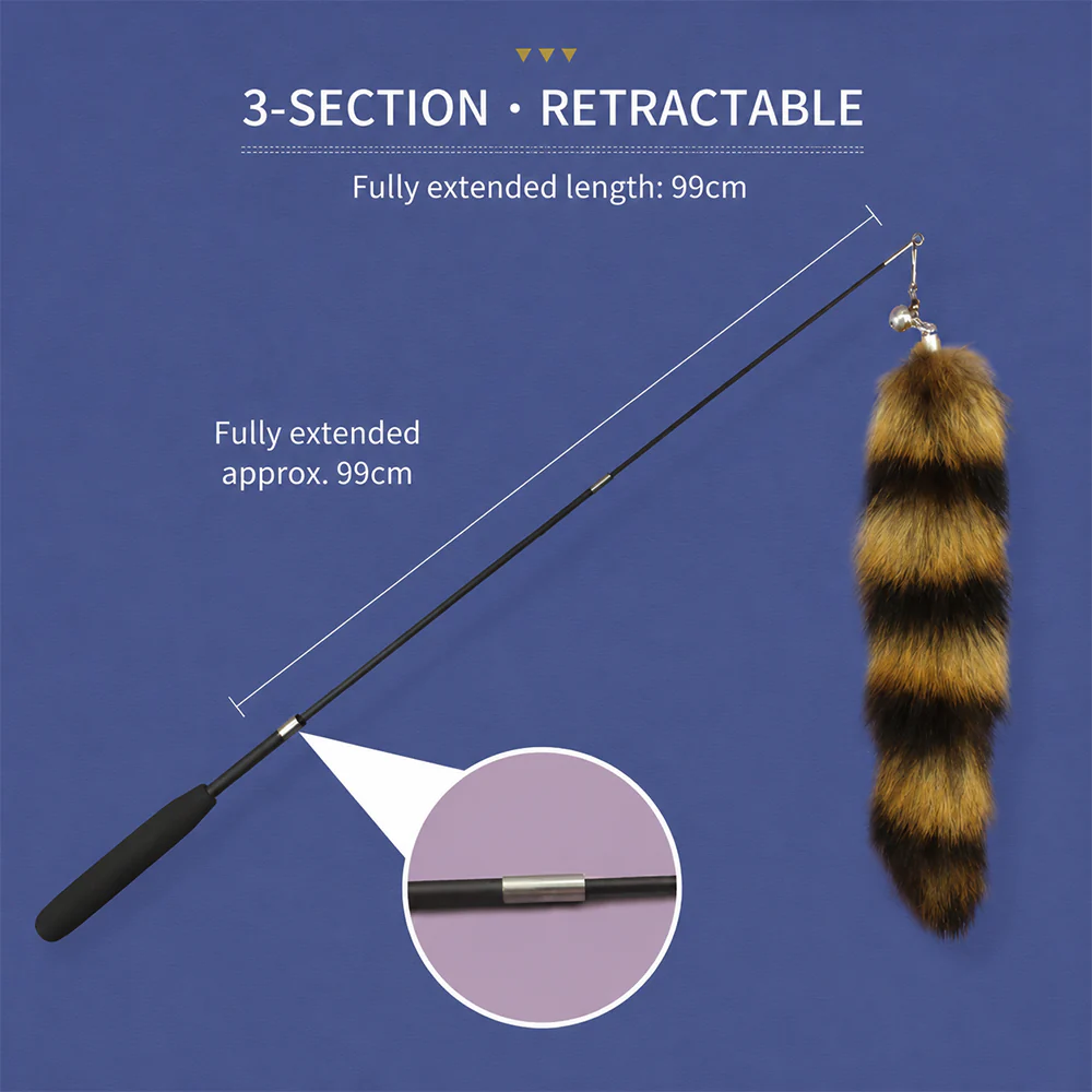 Cat Wand Toy Extendable Feather Teaser with Refill Head | PETSO - Image 5