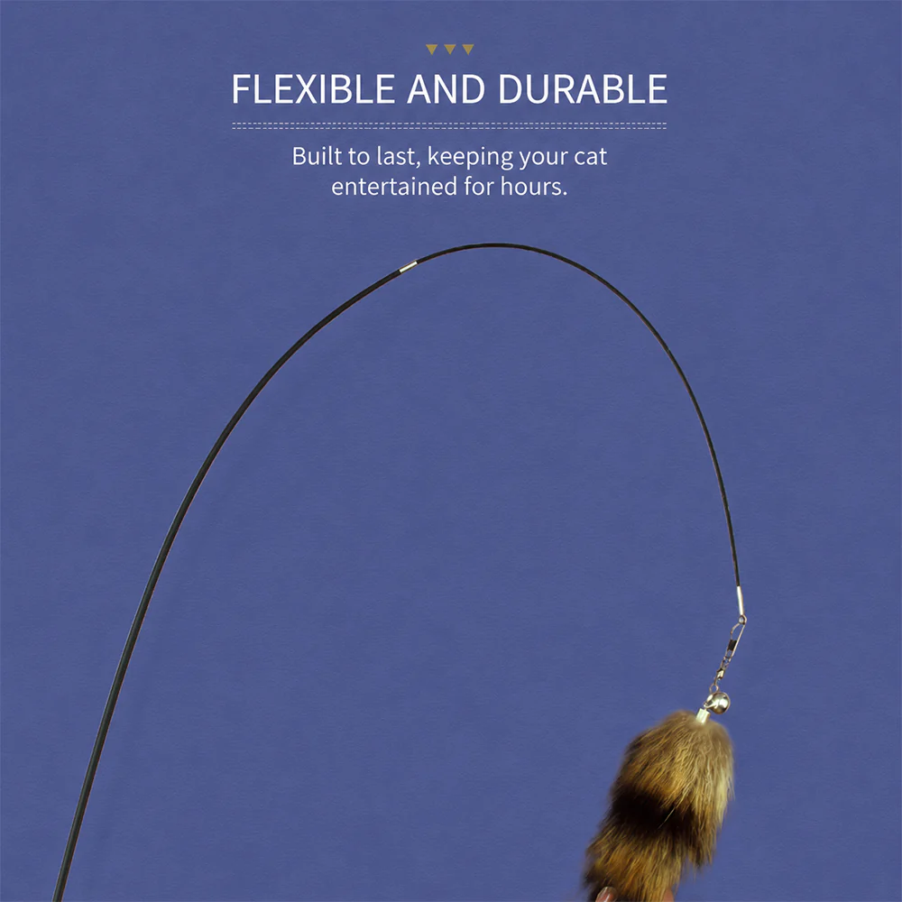 Cat Wand Toy Extendable Feather Teaser with Refill Head | PETSO - Image 6