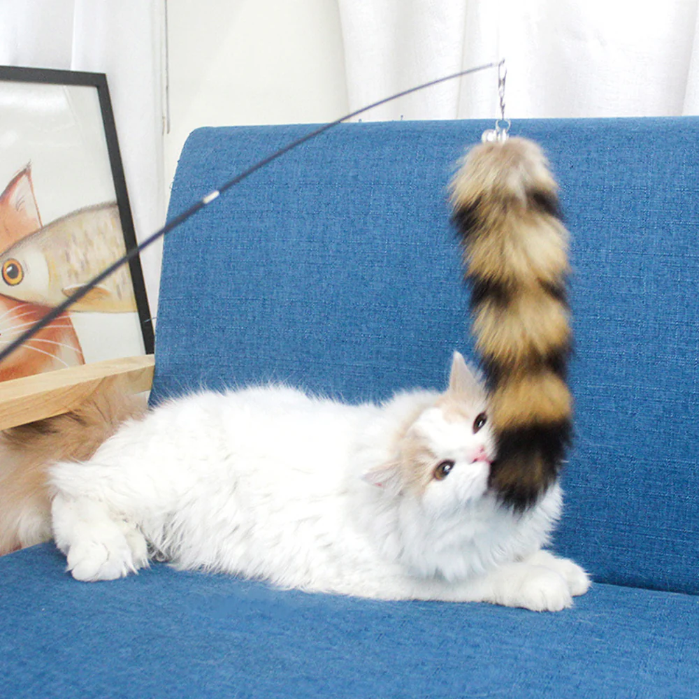 Cat Wand Toy Extendable Feather Teaser with Refill Head | PETSO - Image 8