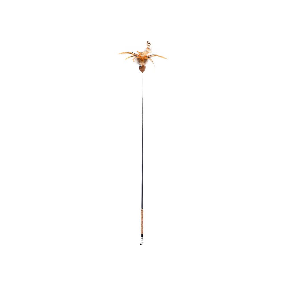 Cat Wand Toy â Interactive Feather Teaser with Replaceable Heads - Image 13