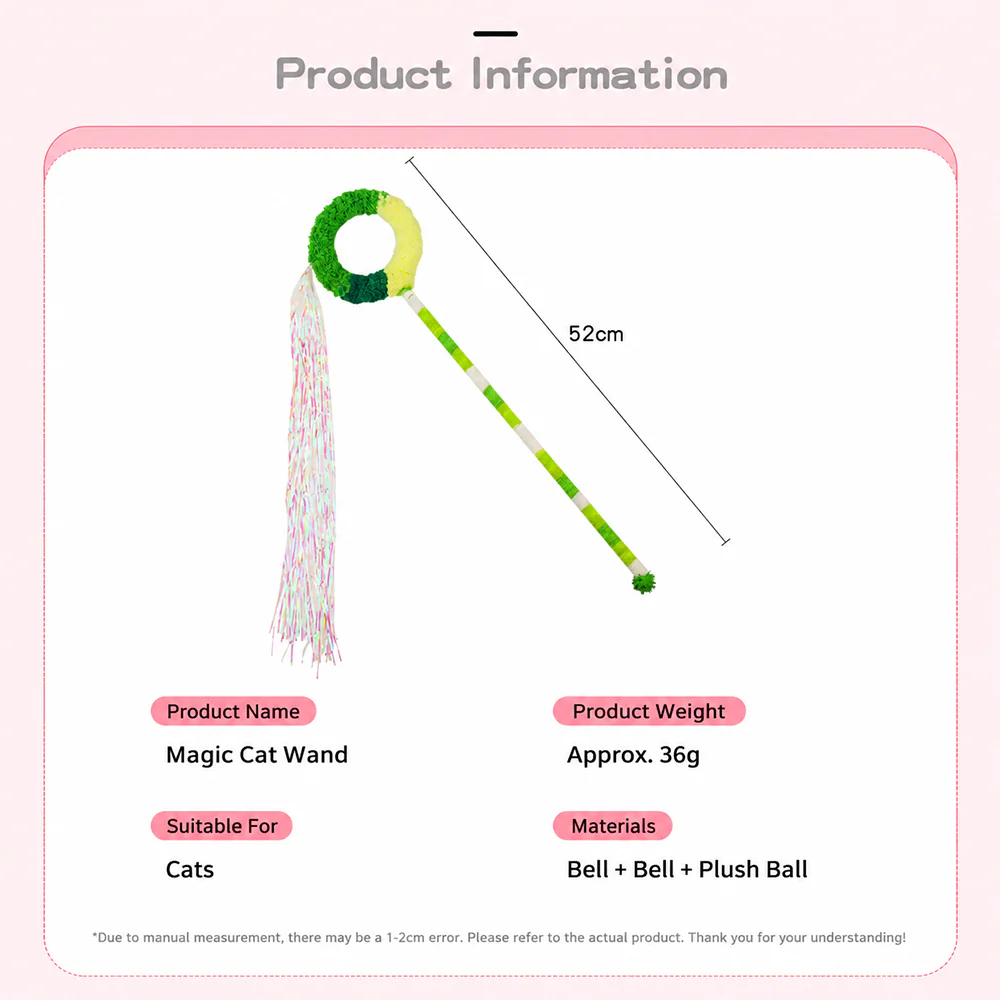 Cat Wand Toy â Interactive Feather Teaser with Replaceable Heads - Image 3