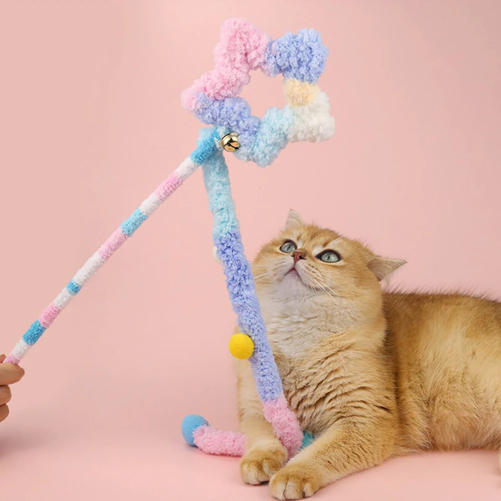 Cat Wand Toy â Interactive Feather Teaser with Replaceable Heads - Image 9