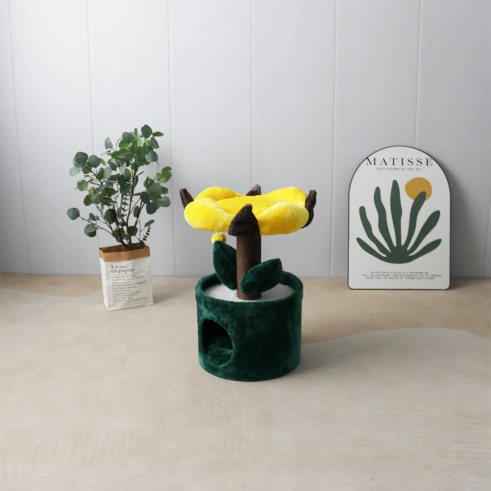 CATIO Bucket Cat House with Enchanted Flower Cat Tree - Image 2