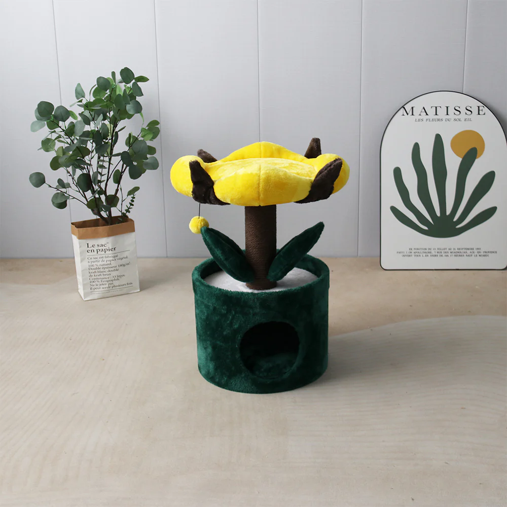 CATIO Bucket Cat House with Enchanted Flower Cat Tree - Image 3