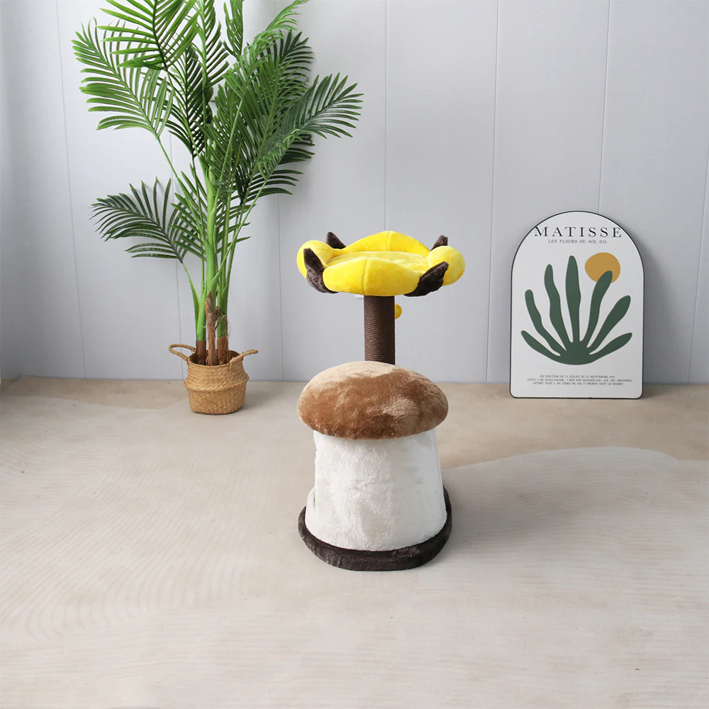 CATIO Mushroom Cat House with Enchanted Flower Cat Scratching Tree - Image 4