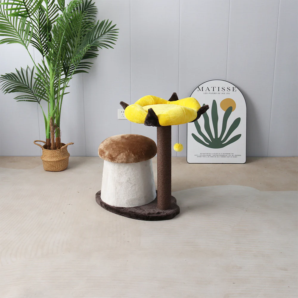 CATIO Mushroom Cat House with Enchanted Flower Cat Scratching Tree - Image 5