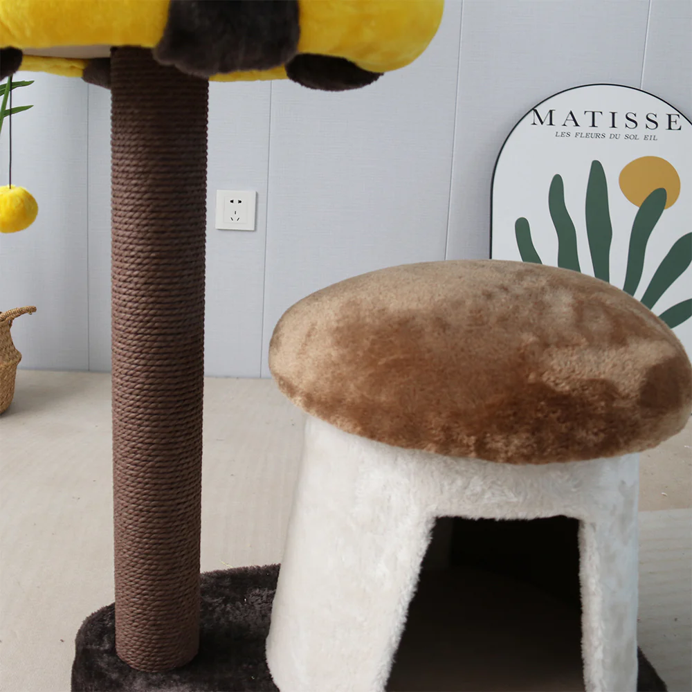 CATIO Mushroom Cat House with Enchanted Flower Cat Scratching Tree - Image 6