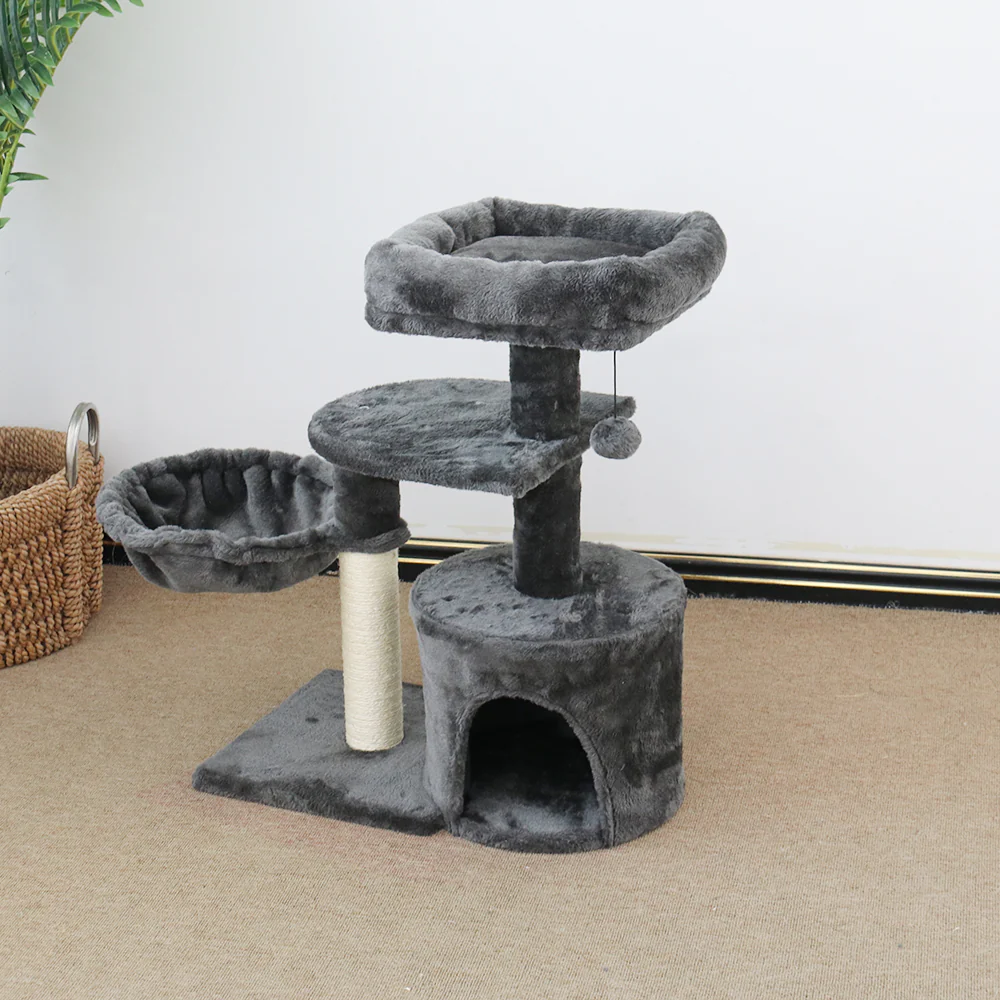 CATIO Cubby Chipboard Flannel Cat Scratching Tower - Image 3