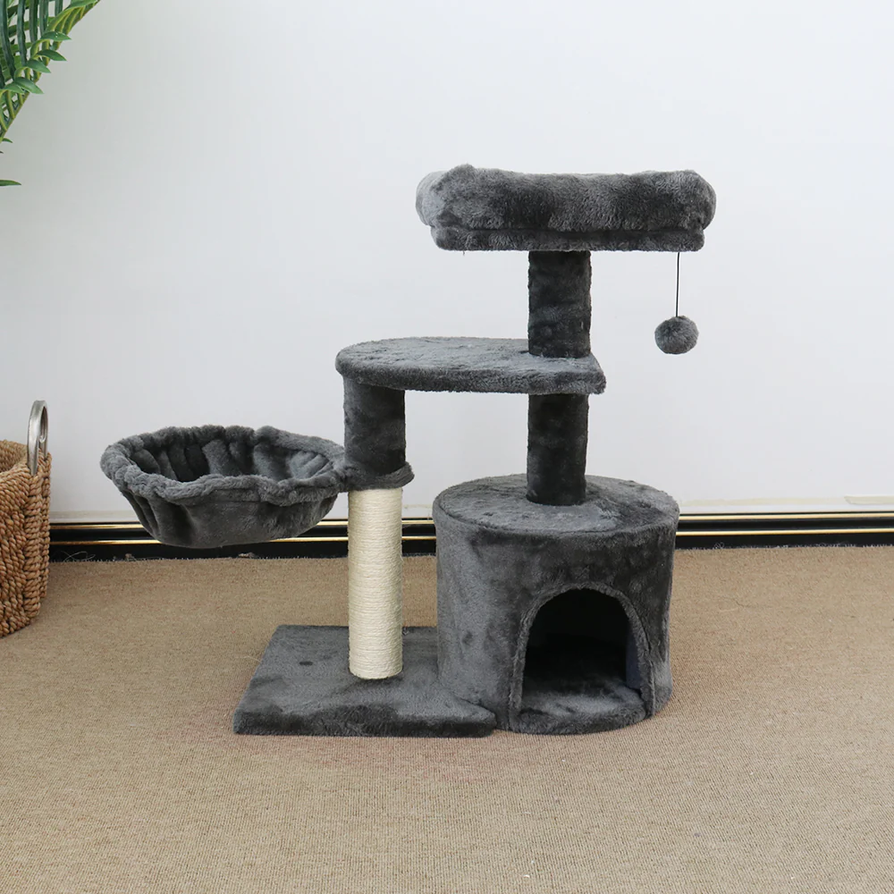 CATIO Cubby Chipboard Flannel Cat Scratching Tower - Image 9