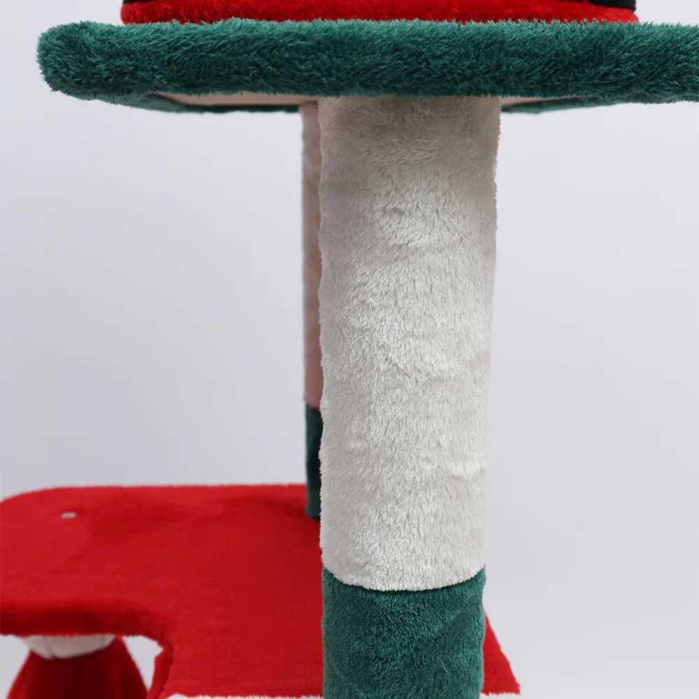 CATIO Christmas Palace Multi-level 3 Cat Tree with Cave 53x43x144cm - Image 8