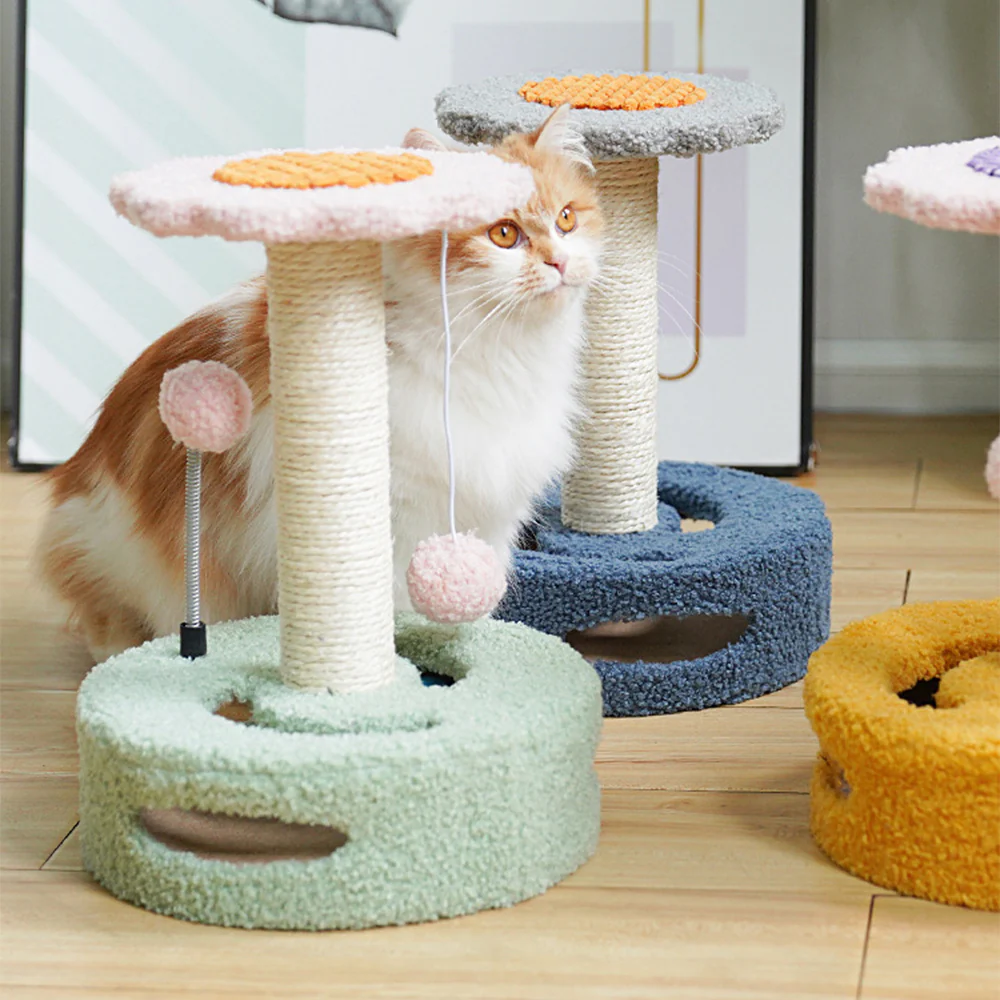 CATIO Cute Sunflower Style Small Cat Scratching Post - Image 13