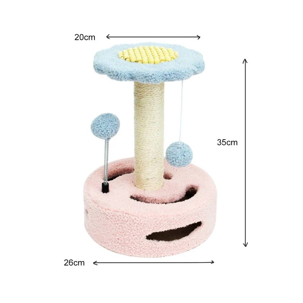 CATIO Cute Sunflower Style Small Cat Scratching Post - Image 4