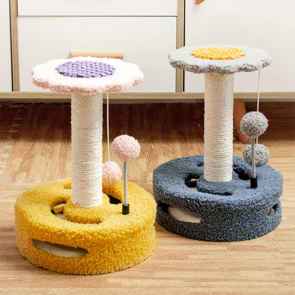 CATIO Cute Sunflower Style Small Cat Scratching Post - Image 6