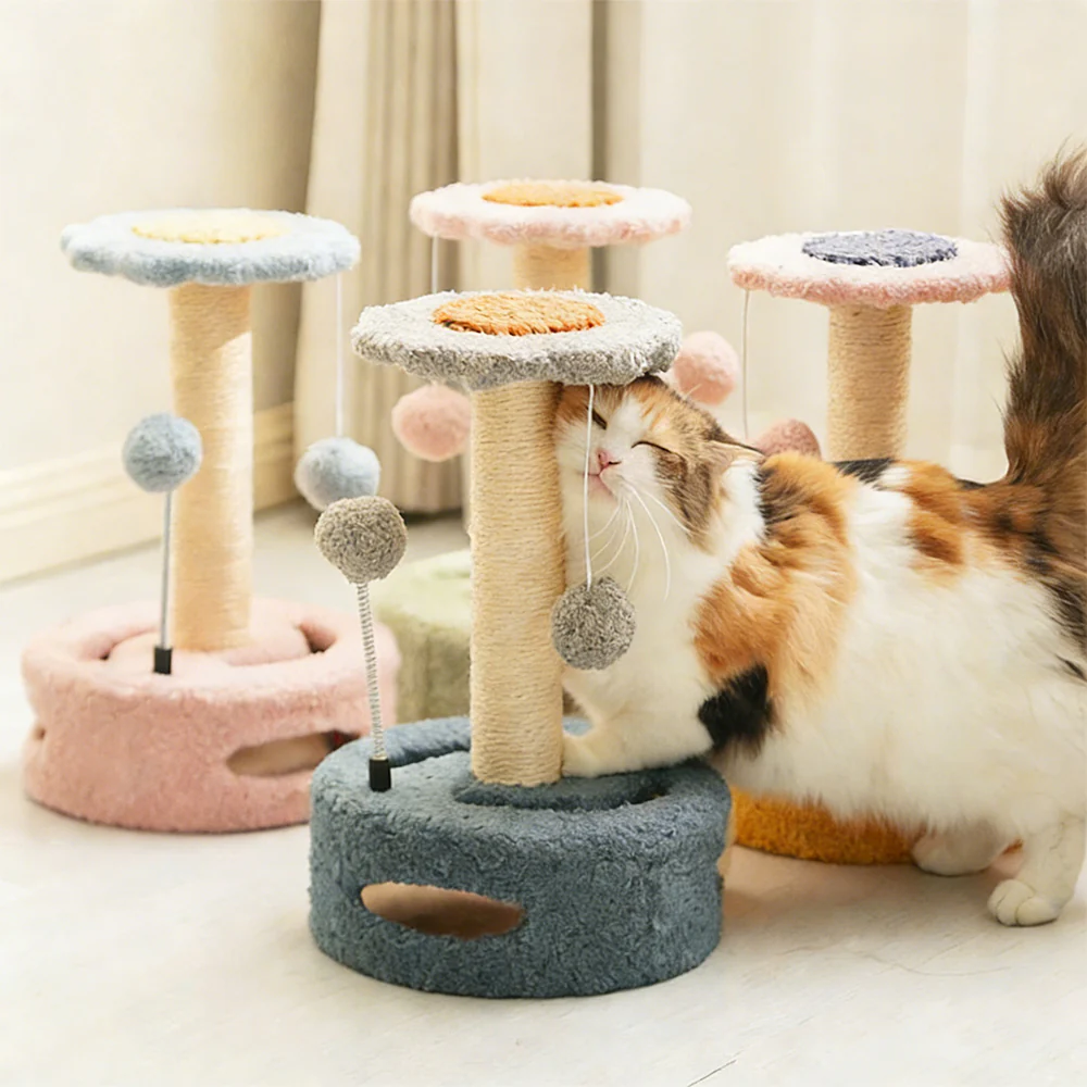 CATIO Cute Sunflower Style Small Cat Scratching Post - Image 7