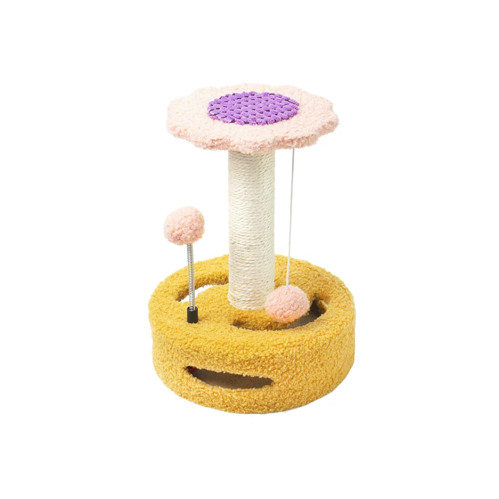 CATIO Cute Sunflower Style Small Cat Scratching Post - Image 8