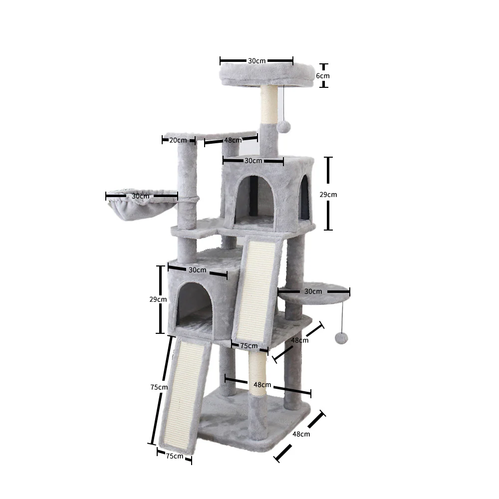 CATIO Multi-level Tall Cat Tree and House Condo with Scratching Pads - Image 2