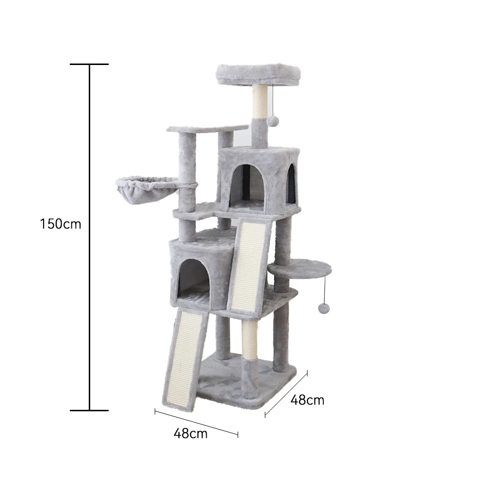 CATIO Multi-level Tall Cat Tree and House Condo with Scratching Pads - Image 3