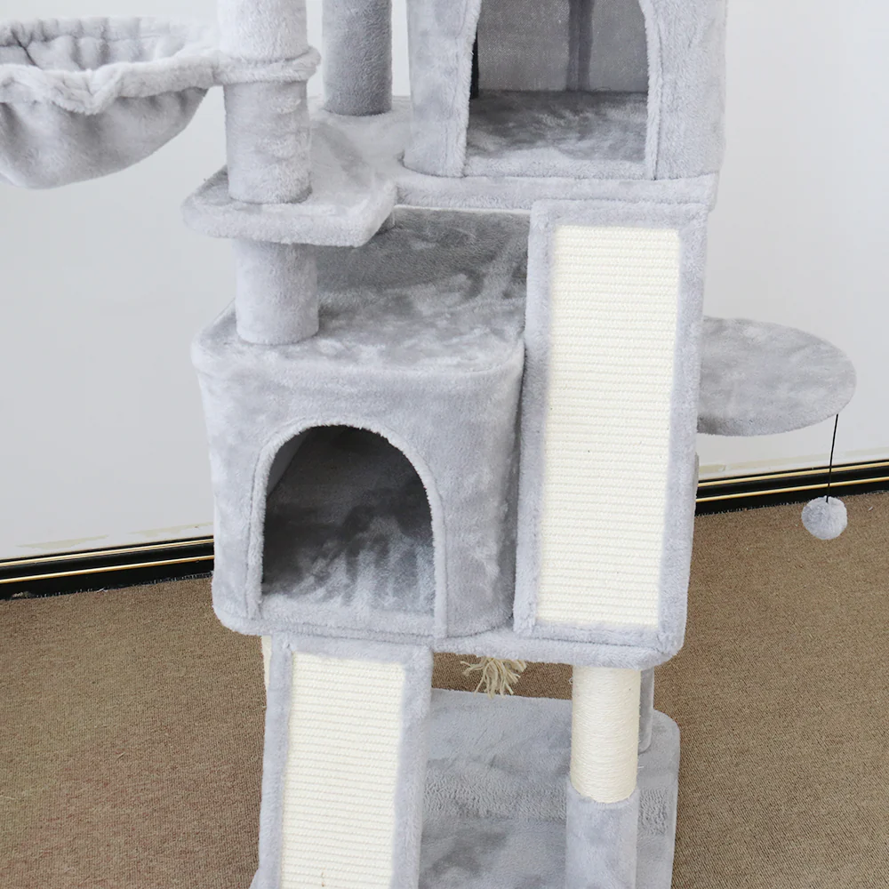 CATIO Multi-level Tall Cat Tree and House Condo with Scratching Pads - Image 5