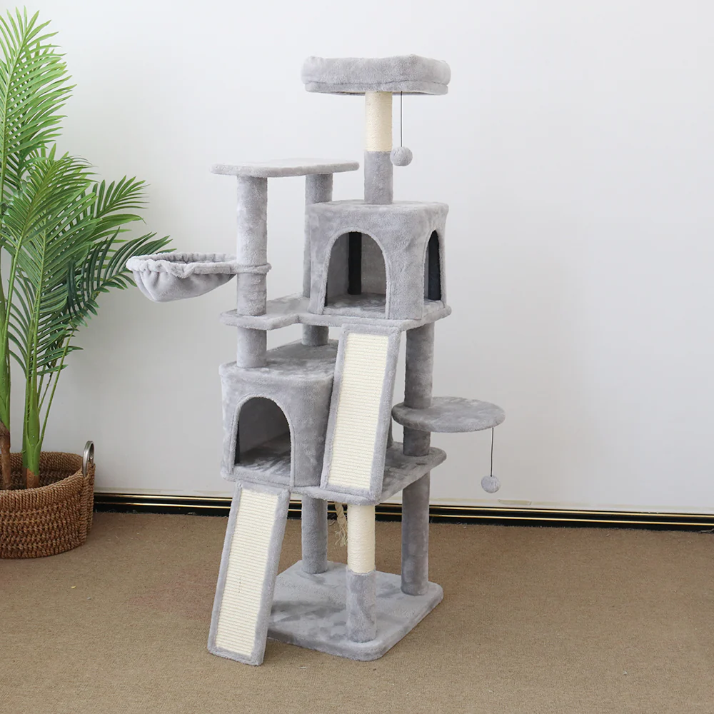 CATIO Multi-level Tall Cat Tree and House Condo with Scratching Pads - Image 6