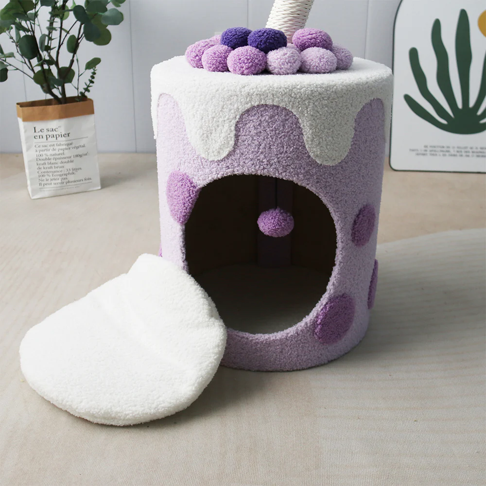 CATIO Purple Bubble Milktea Cat House - Image 4